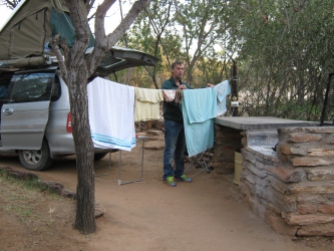 We even had space to put up a washing line for hanging up washing.